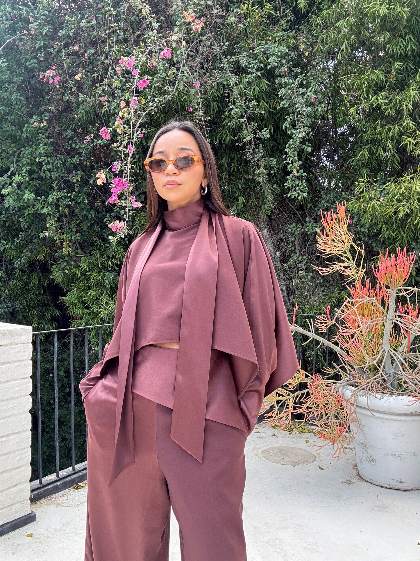 June - Two toned satin set