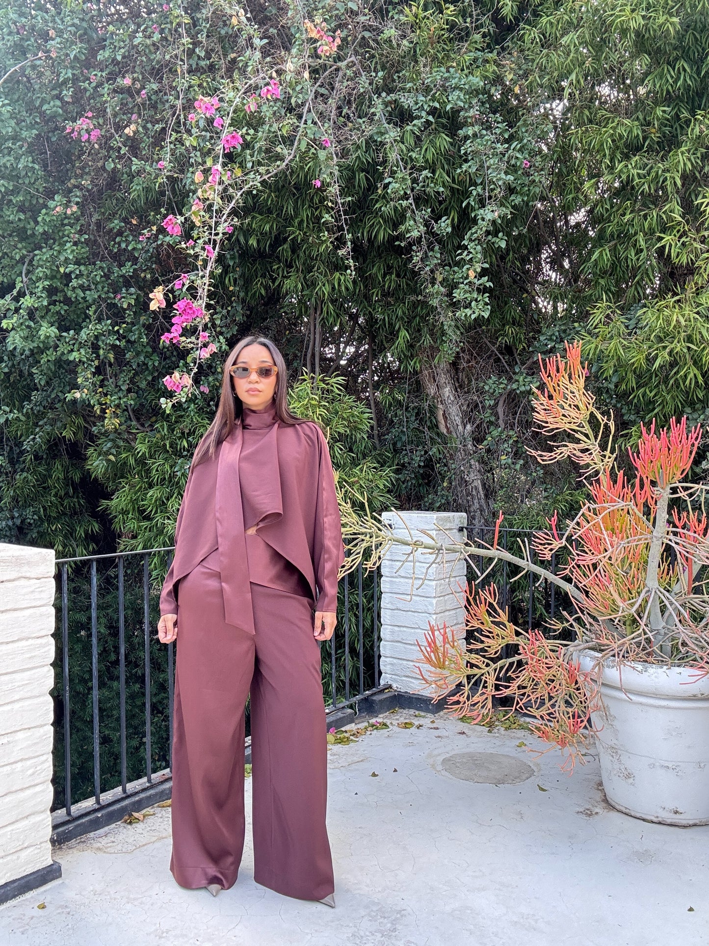 June  - Two toned satin set