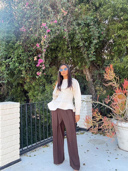 Elle - Cream Sculptured long sleeve