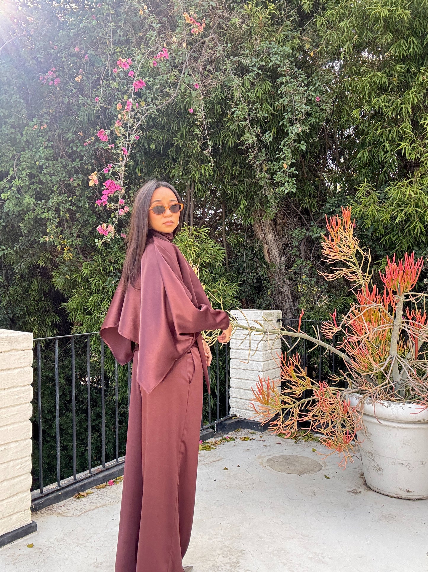 June  - Two toned satin set