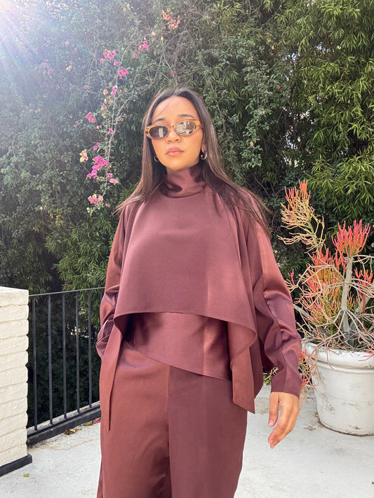 June  - Two toned satin set